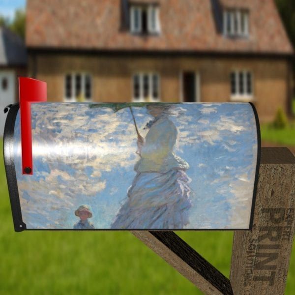 Madame Monet and Her Son by Claude Monet Decorative Curbside Farm Mailbox Cover