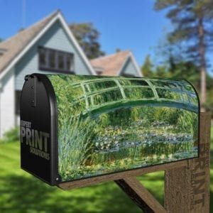 Water Lilies and Japanese Bridge by Claude Monet Decorative Curbside Farm Mailbox Cover