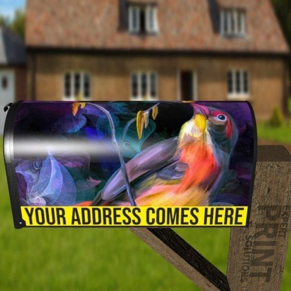 Beautiful Rainbow Bird Decorative Curbside Farm Mailbox Cover