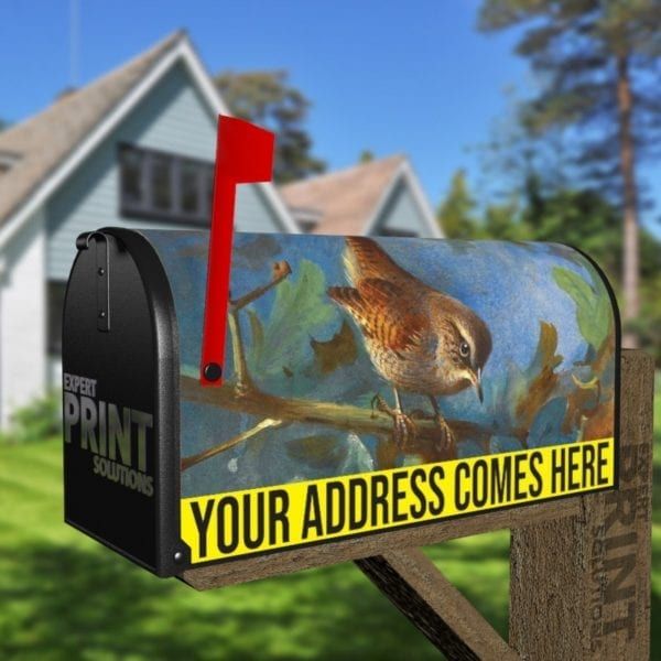 Little Bird on an Oak Tree Decorative Curbside Farm Mailbox Cover