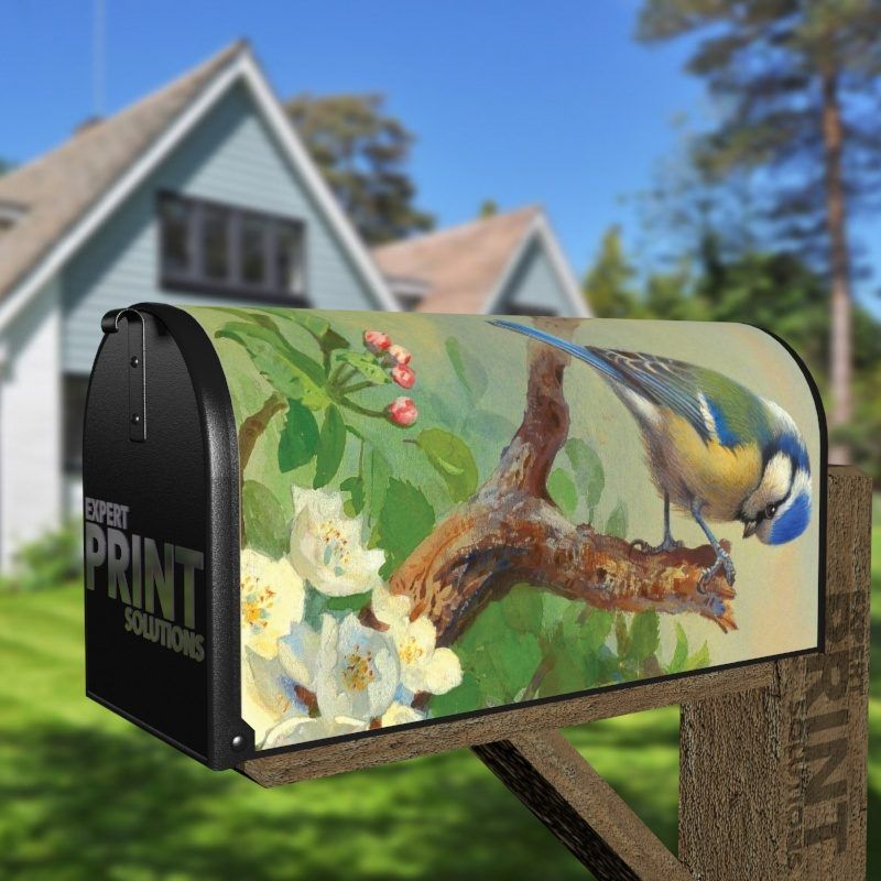 Beautiful Still Life with Birds in the Garden #1 Decorative Curbside Farm Mailbox Cover