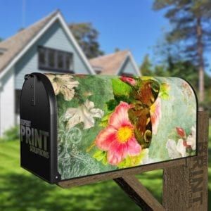 Victorian Garden with Butterfly #1 Decorative Curbside Farm Mailbox Cover