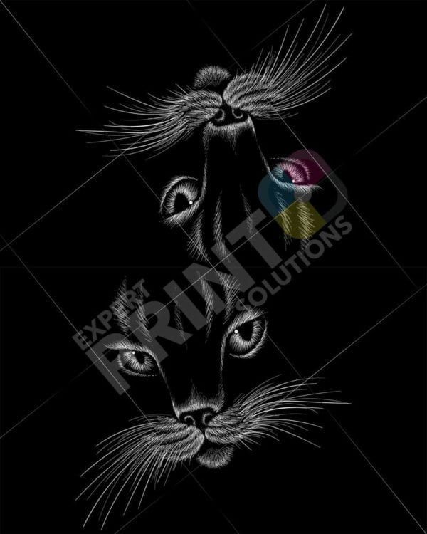 Black Cat Face Decorative Curbside Farm Mailbox Cover