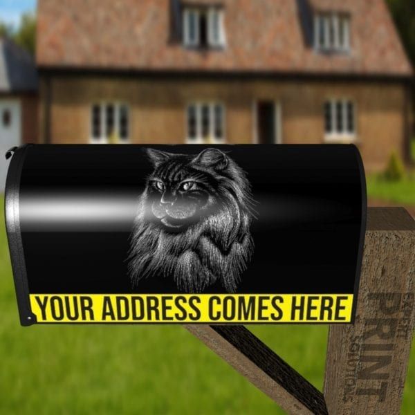 Beautiful Black Cat Decorative Curbside Farm Mailbox Cover