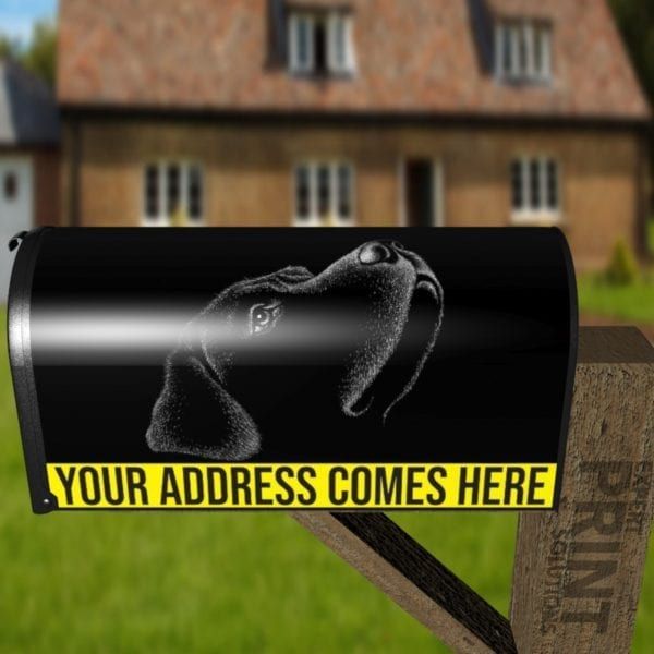 Black Labrador Face Decorative Curbside Farm Mailbox Cover