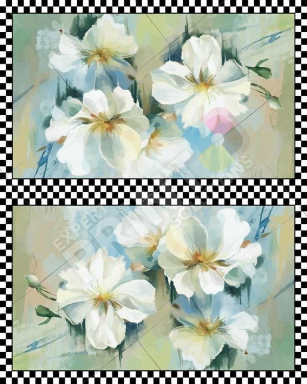 Delicate White Flowers Decorative Curbside Farm Mailbox Cover