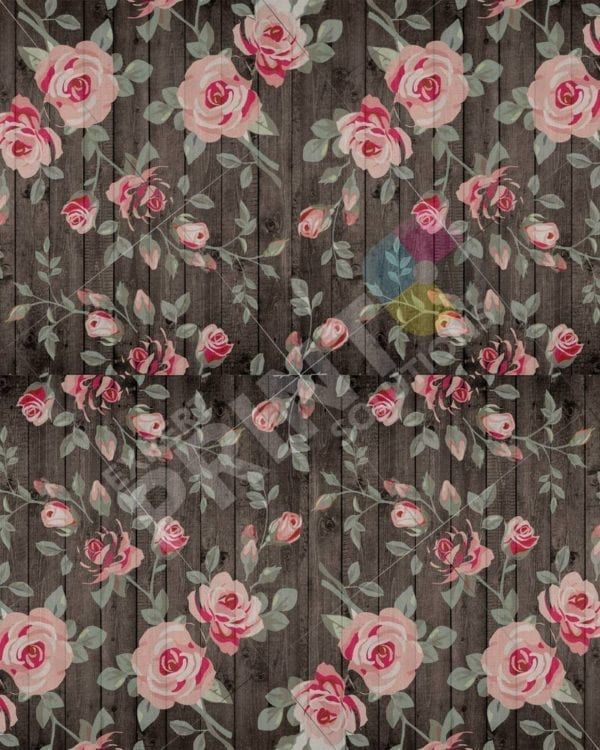 Rustic Flowers on Wood Pattern #4 Decorative Curbside Farm Mailbox Cover