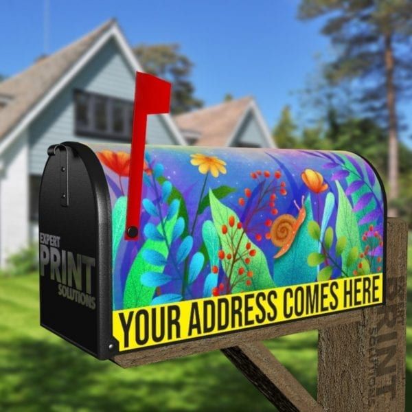 Colorful Fairy Garden Decorative Curbside Farm Mailbox Cover