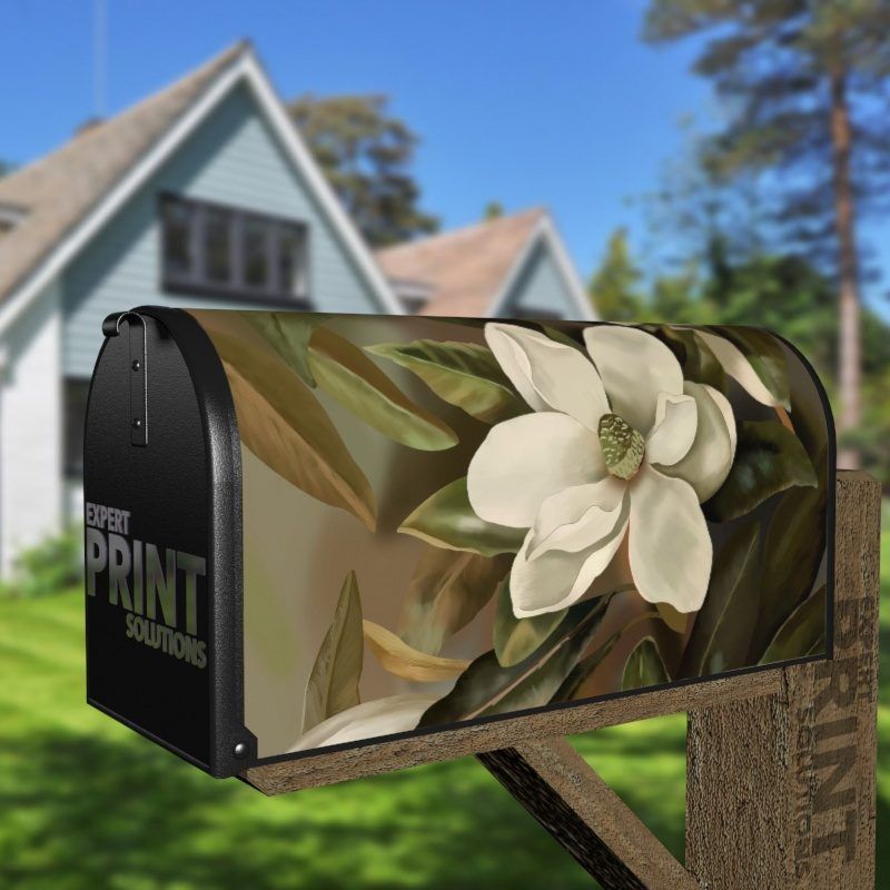 Beautiful Delicate Magnolias Decorative Curbside Farm Mailbox Cover