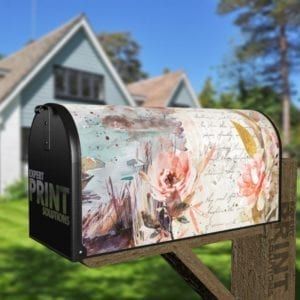 Victorian Vintage Riverbank and Flowers Decorative Curbside Farm Mailbox Cover