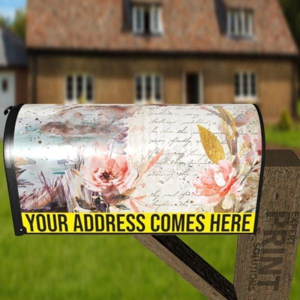 Victorian Vintage Riverbank and Flowers Decorative Curbside Farm Mailbox Cover