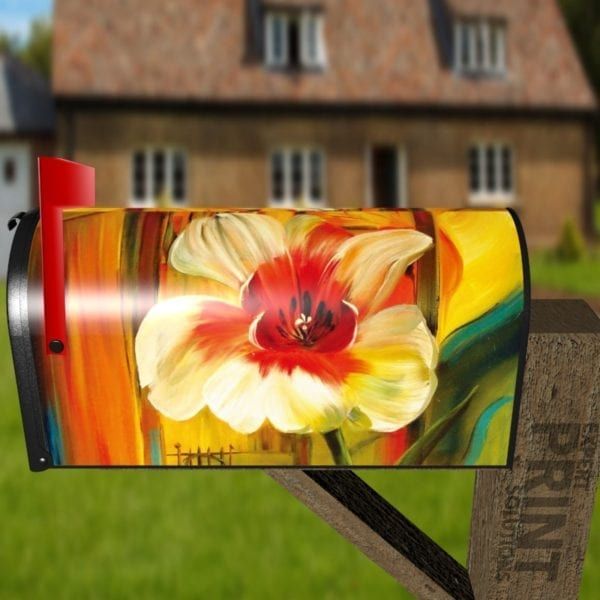 Beautiful Abstract Flower Decorative Curbside Farm Mailbox Cover