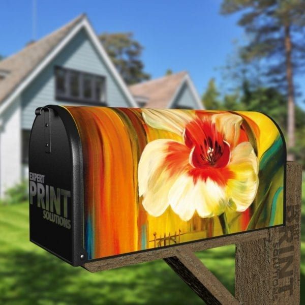 Beautiful Abstract Flower Decorative Curbside Farm Mailbox Cover
