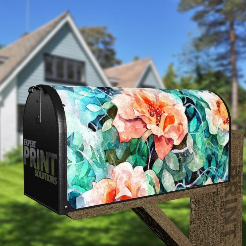 Pretty Dog Rose Bush Decorative Curbside Farm Mailbox Cover
