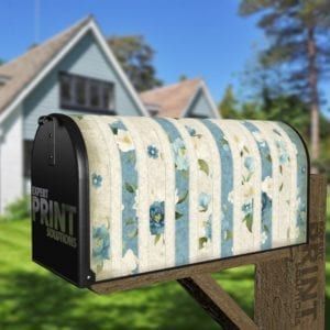 Beautiful Painted Flowers on Wood Design Decorative Curbside Farm Mailbox Cover