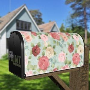 Little Cute Pink and Red Flowers Decorative Curbside Farm Mailbox Cover