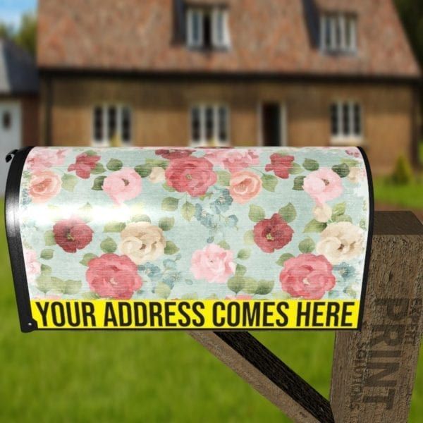 Little Cute Pink and Red Flowers Decorative Curbside Farm Mailbox Cover