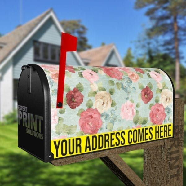 Little Cute Pink and Red Flowers Decorative Curbside Farm Mailbox Cover