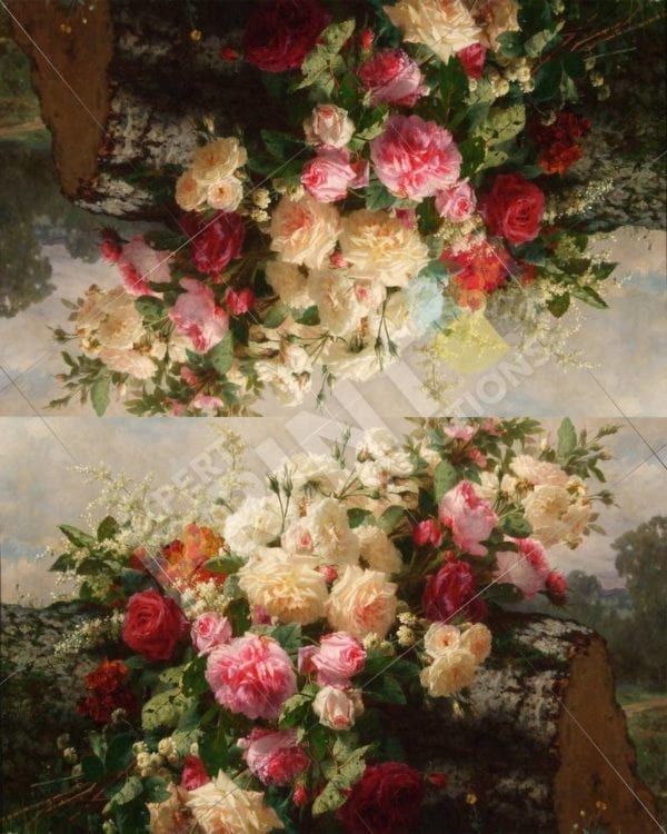 Beautiful Romantic Victorian Roses #13 Decorative Curbside Farm Mailbox Cover