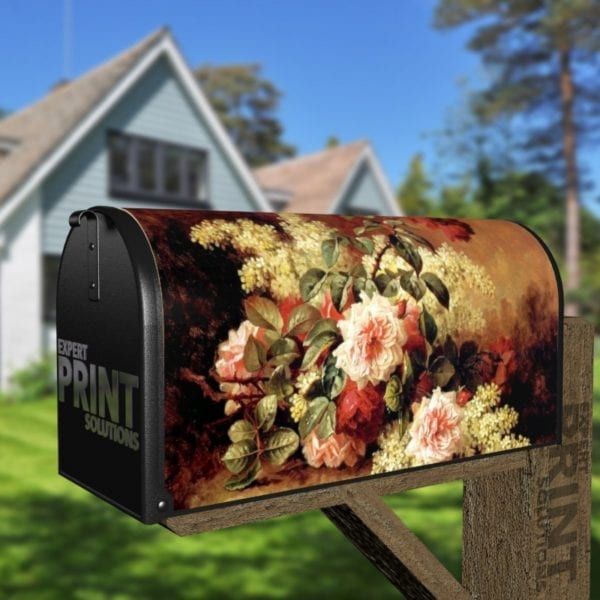 Beautiful Romantic Victorian Roses #14 Decorative Curbside Farm Mailbox Cover
