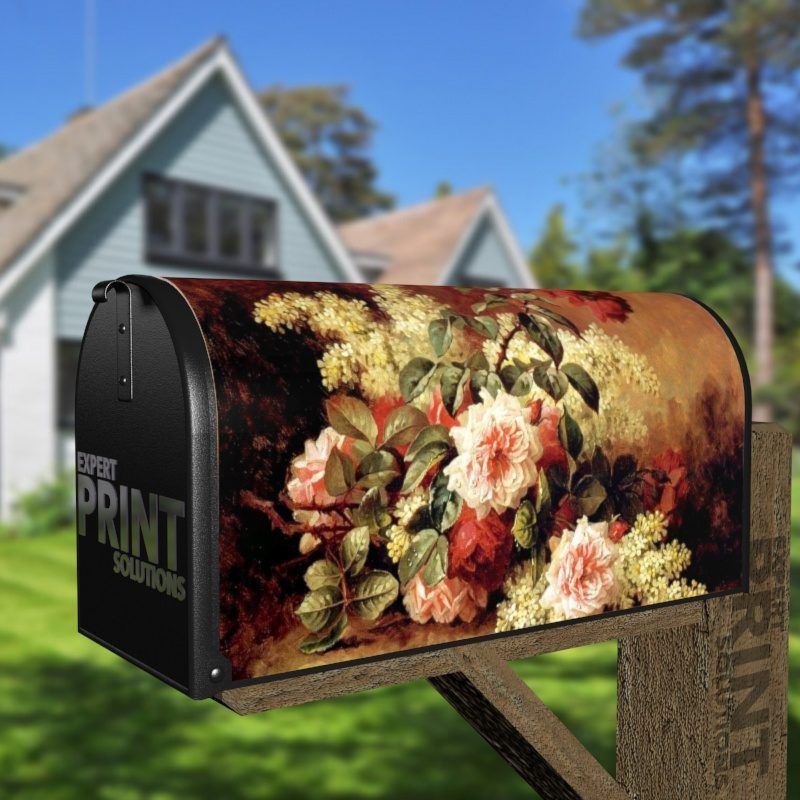 Beautiful Romantic Victorian Roses #14 Decorative Curbside Farm Mailbox Cover