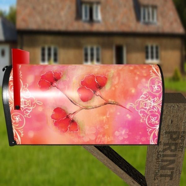 Vintage Poppy Design Decorative Curbside Farm Mailbox Cover
