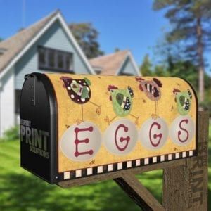 Farm Fresh Eggs and Chickens Decorative Curbside Farm Mailbox Cover