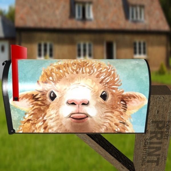 Cute Sassy Sheep Decorative Curbside Farm Mailbox Cover