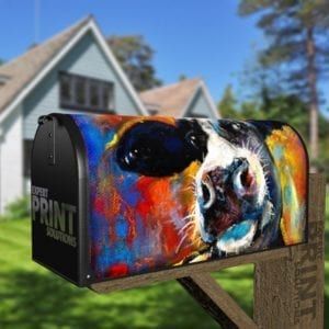 Cute Curious Cow Decorative Curbside Farm Mailbox Cover