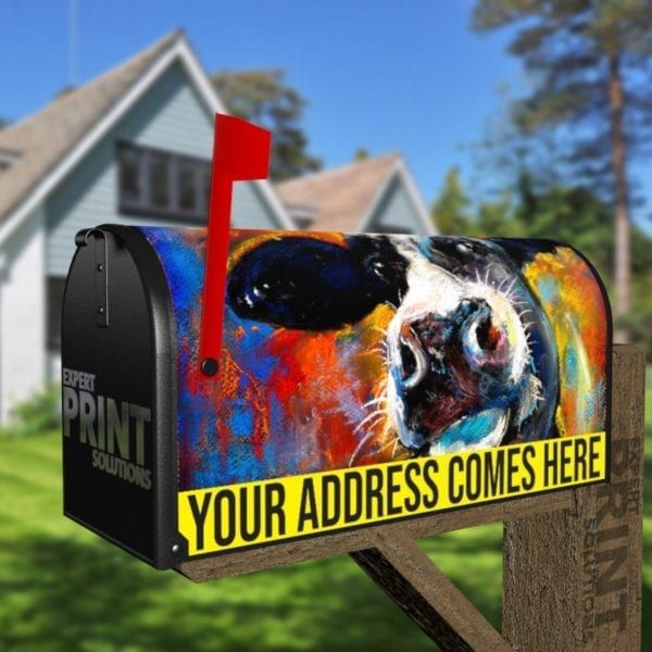 Cute Curious Cow Decorative Curbside Farm Mailbox Cover