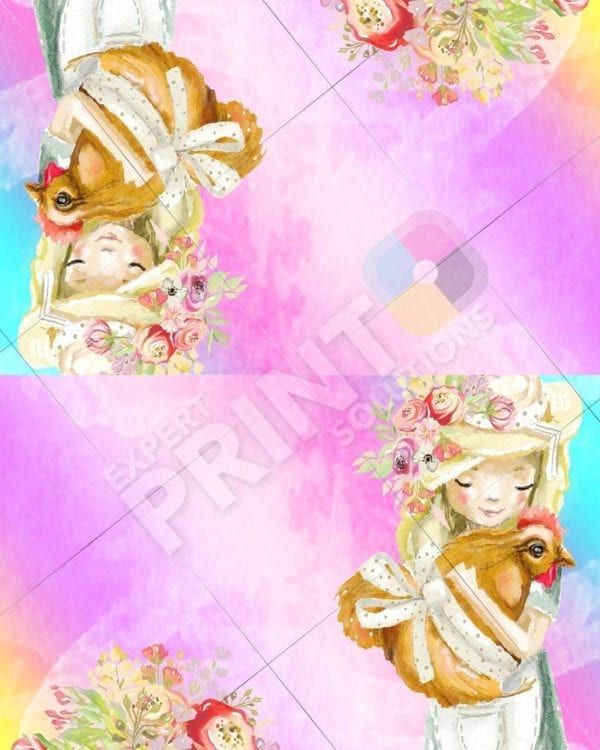 Little Girl and Her Chicken Decorative Curbside Farm Mailbox Cover