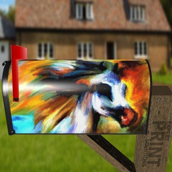 Abstract Horse Decorative Curbside Farm Mailbox Cover