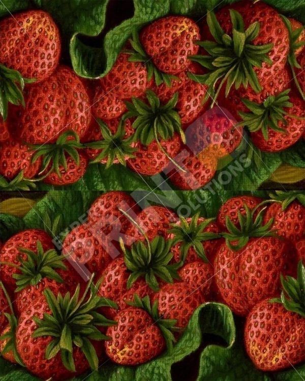 Red Juice Strawberries Decorative Curbside Farm Mailbox Cover