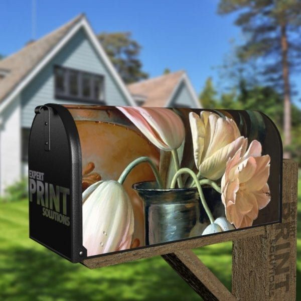 Tulis in a Vase Decorative Curbside Farm Mailbox Cover