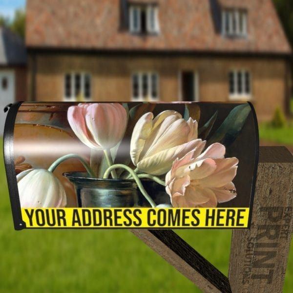 Tulis in a Vase Decorative Curbside Farm Mailbox Cover