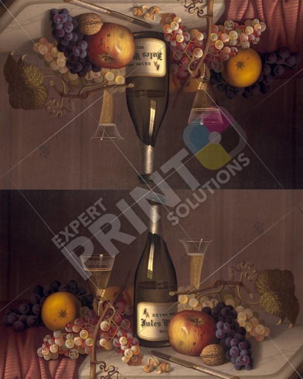Still Life with Fruit and Champagne Decorative Curbside Farm Mailbox Cover