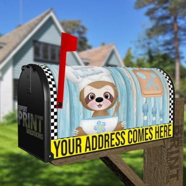 Little Sloth Chef #1 Decorative Curbside Farm Mailbox Cover