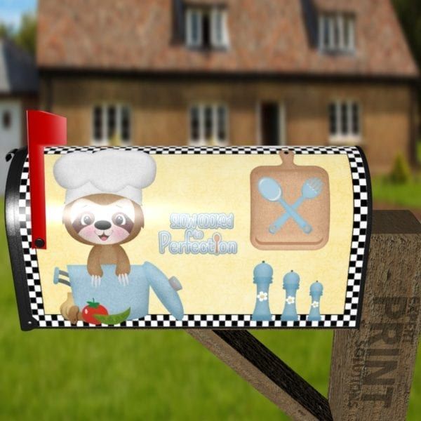Little Sloth Chef #2 Decorative Curbside Farm Mailbox Cover