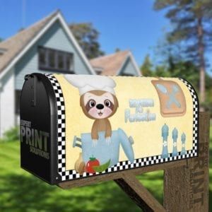 Little Sloth Chef #2 Decorative Curbside Farm Mailbox Cover