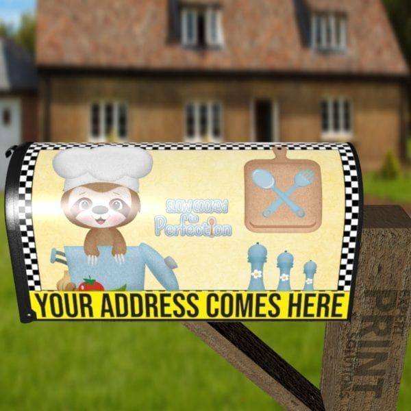Little Sloth Chef #2 Decorative Curbside Farm Mailbox Cover