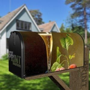 Still Life with Champagne Flute Decorative Curbside Farm Mailbox Cover