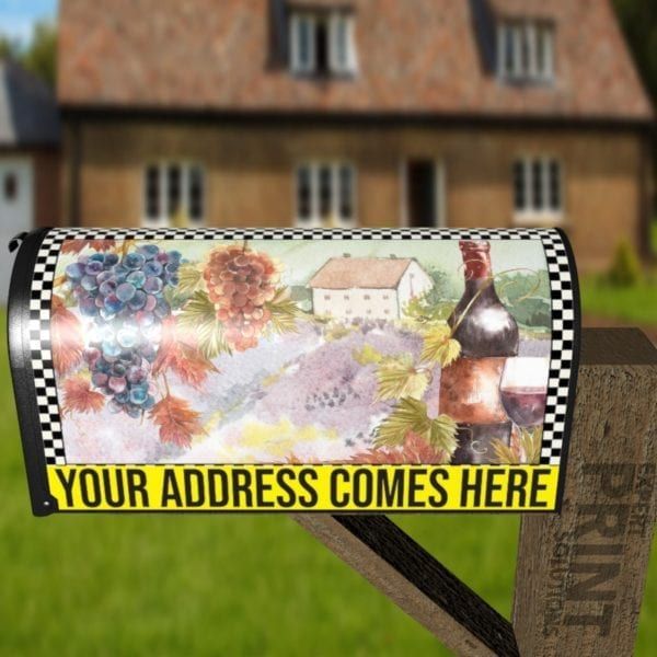 Vintage Tuscan Winery Design #1 Decorative Curbside Farm Mailbox Cover