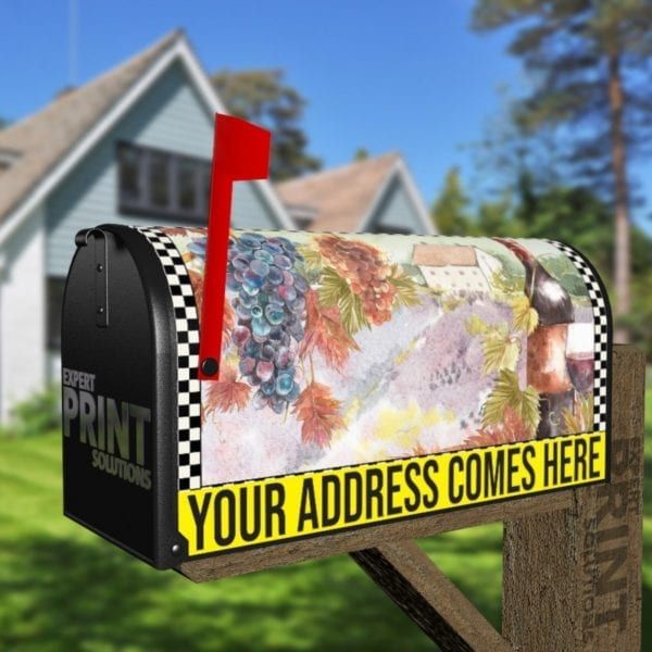 Vintage Tuscan Winery Design #1 Decorative Curbside Farm Mailbox Cover