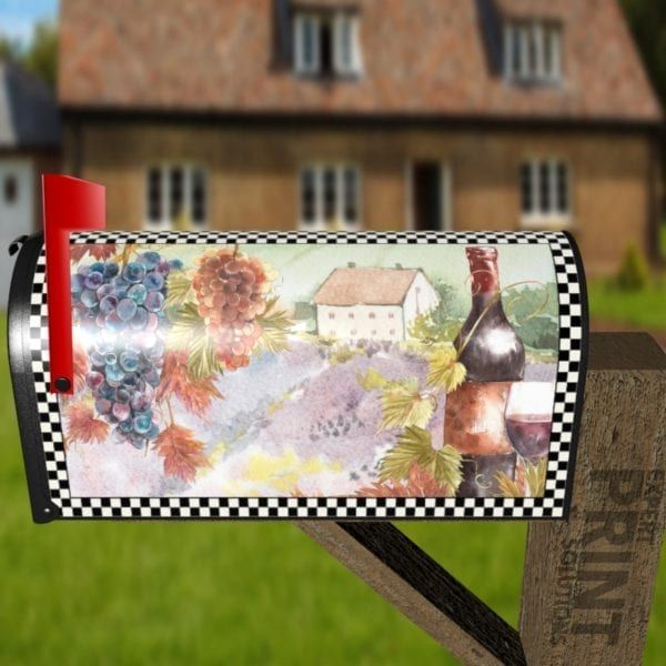 Vintage Tuscan Winery Design #2 Decorative Curbside Farm Mailbox Cover