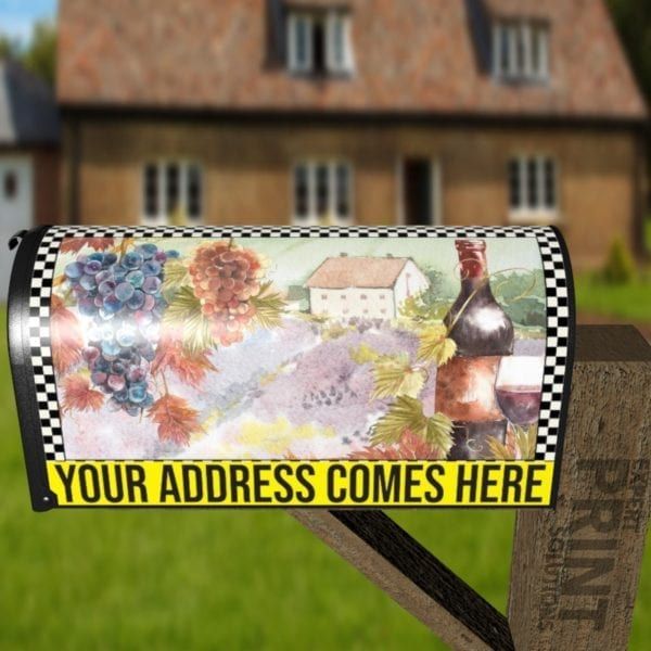 Vintage Tuscan Winery Design #2 Decorative Curbside Farm Mailbox Cover