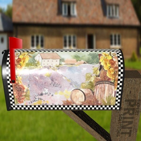 Vintage Tuscan Winery Design #3 Decorative Curbside Farm Mailbox Cover