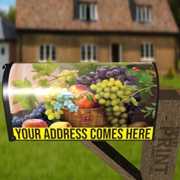 Still Life with Flowers and Fruit Decorative Curbside Farm Mailbox Cover