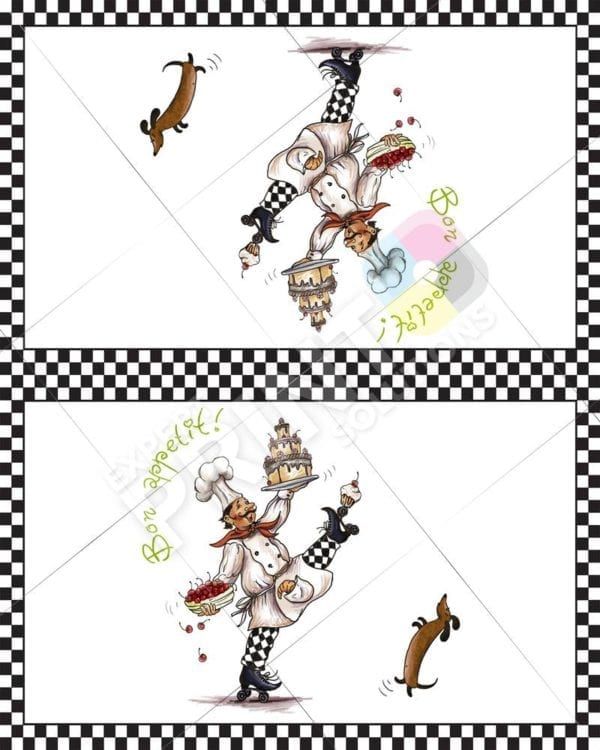 Cute French Chef with a Dachshund #1 Decorative Curbside Farm Mailbox Cover