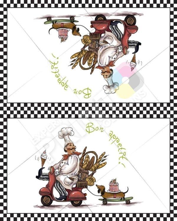 Cute French Chef with a Dachshund #2 Decorative Curbside Farm Mailbox Cover