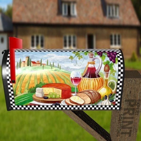 Picnic in Tuscany Decorative Curbside Farm Mailbox Cover